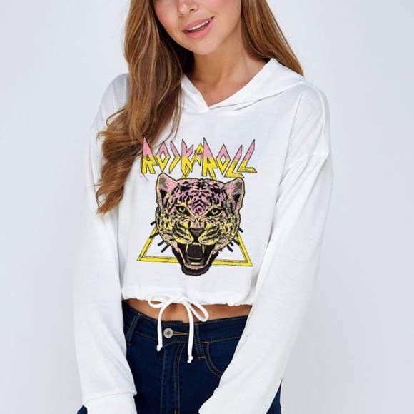 Rock n Roll Leopard Graphic Tee - Picture 1 of 4